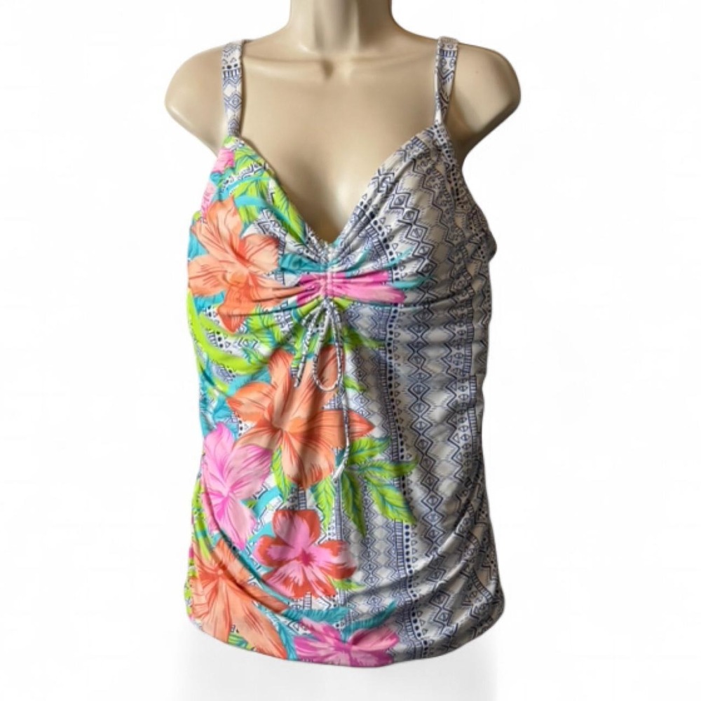 Beach House Island Time Taylor Tankini Top,‎ Women's Size 16W